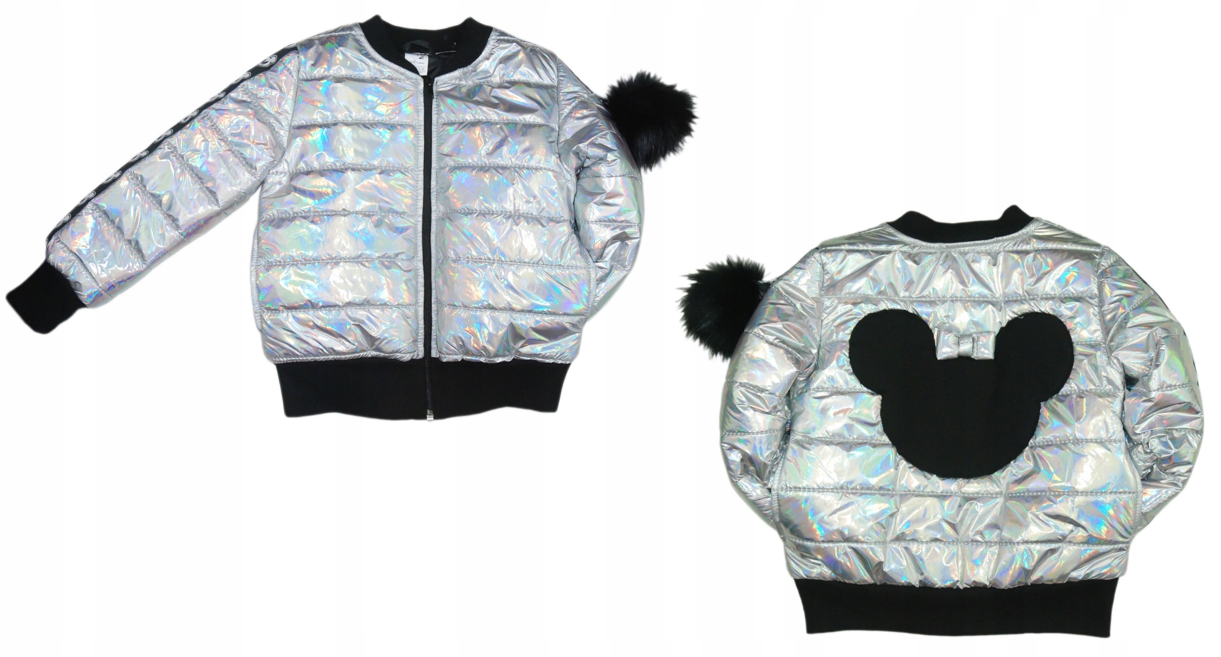 

Przejściowa Srebrna Kurtka Bomberka Myszka 128