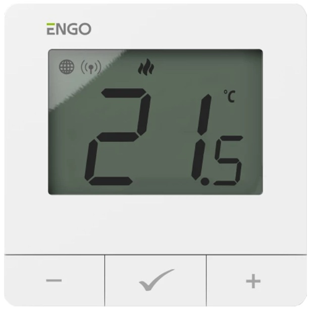 Engo Regulátor Teploty, 24 V, Internetový, Nástenný, Biely
