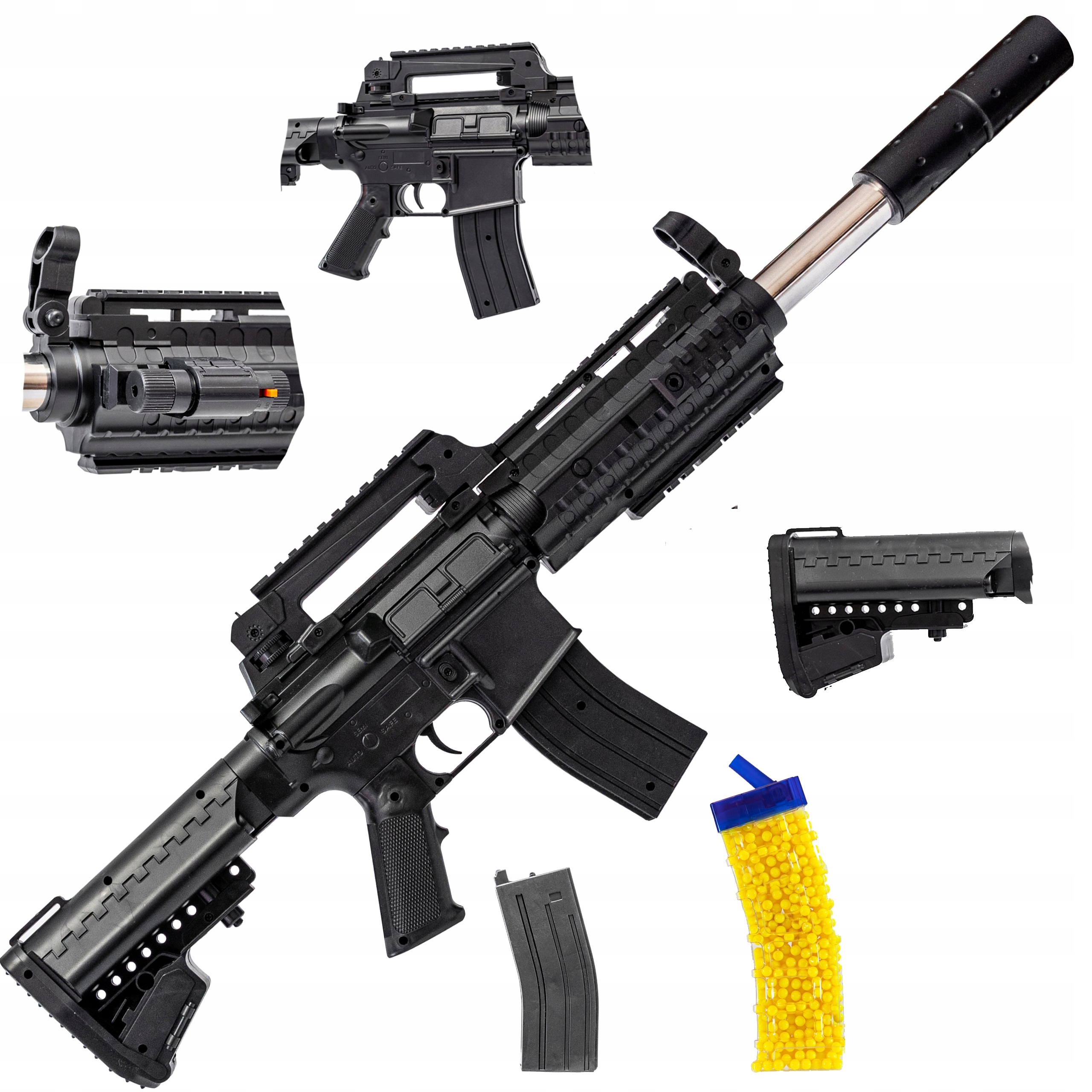 

Karabin Maszynowy Pistolet Na Kulki M4 Z Laserem