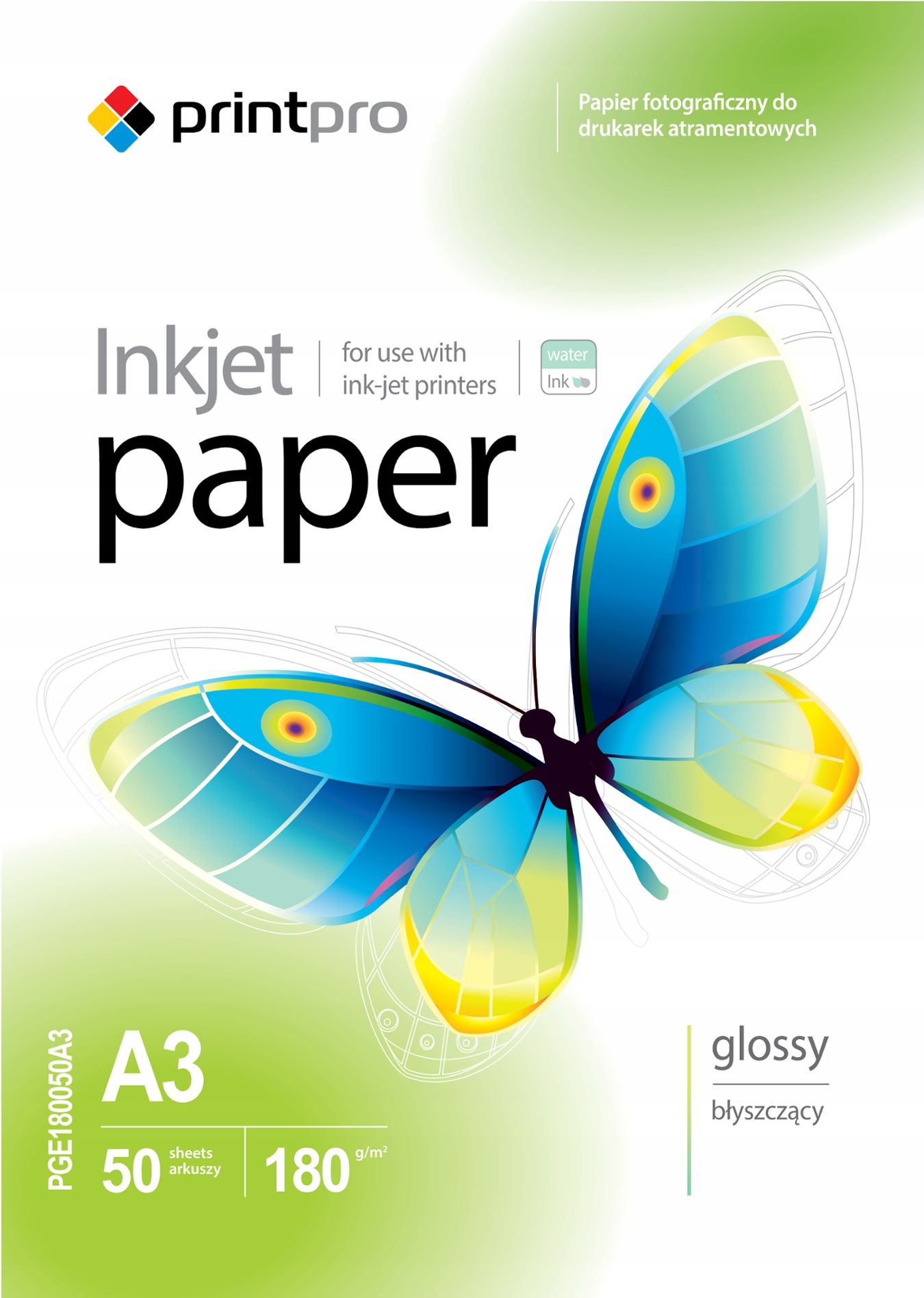 

Papier Fotograficzny Błyszczący A3 180g 50 szt