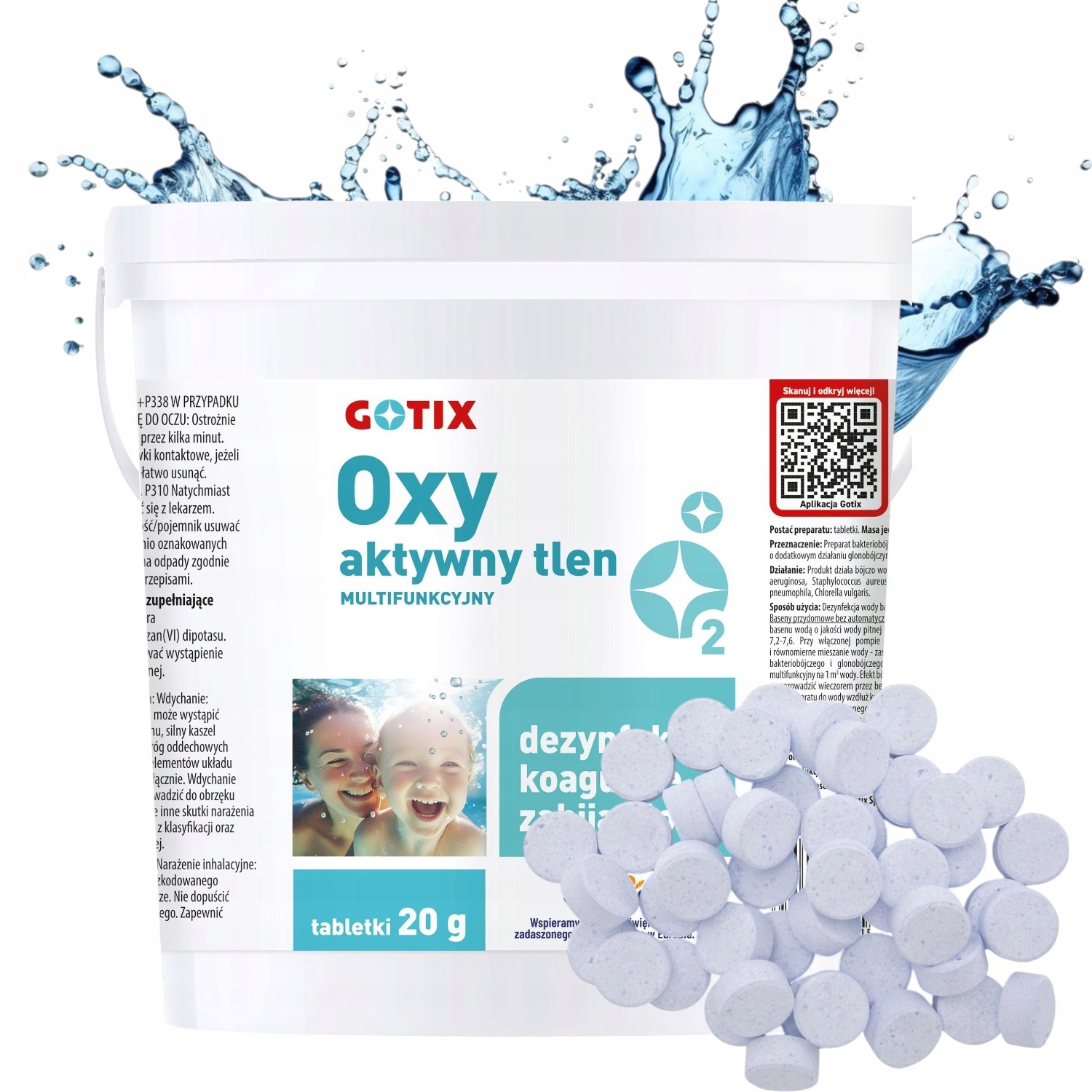 Aktywny Tlen Tabletki Multifunkcyjny 11w1 5kg Do Jacuzzi Basenu Bez Chloru