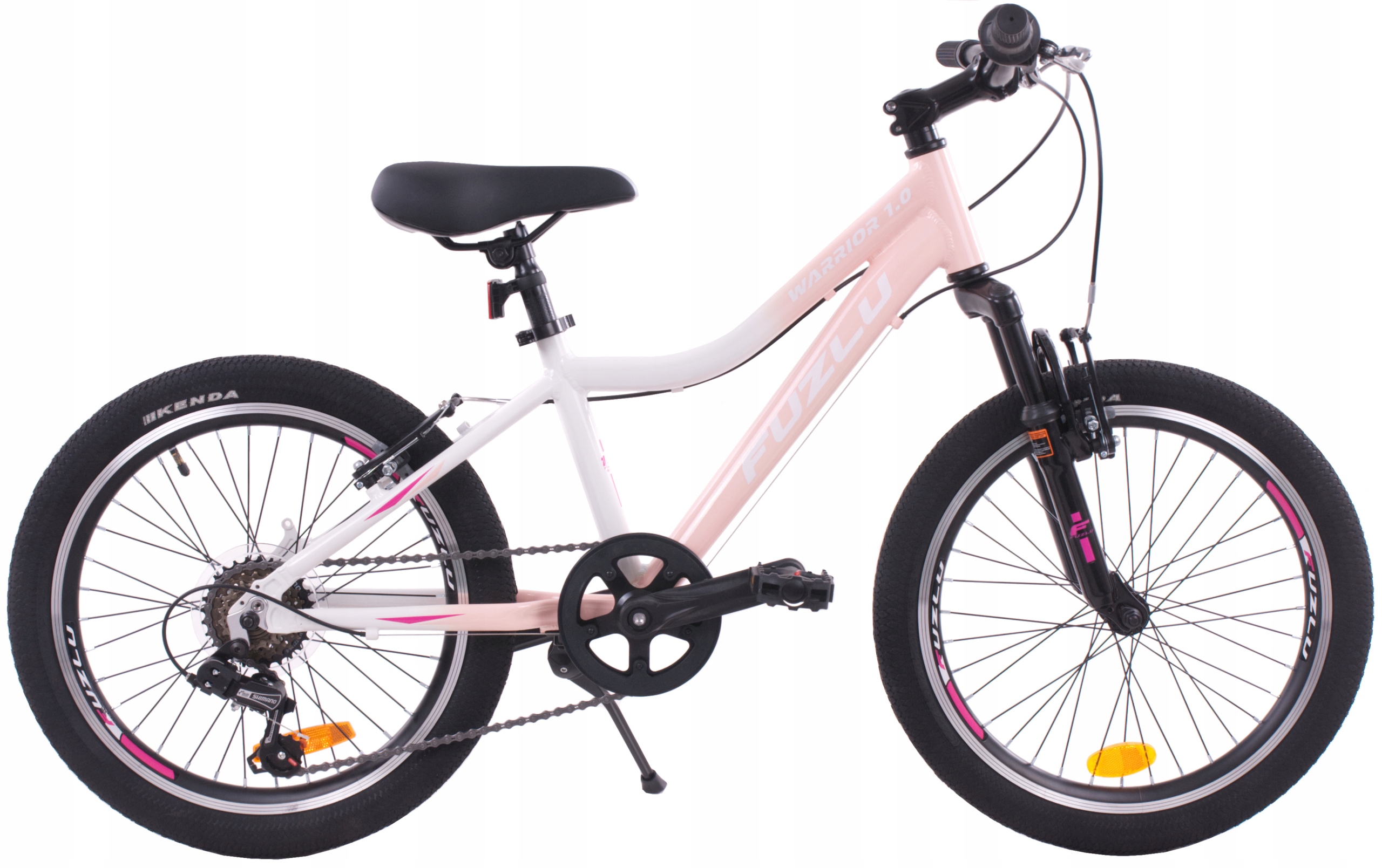 Dziecięcy Rower Górski 20” Fuzlu Warrior 1.0 Jr Biało Różowy