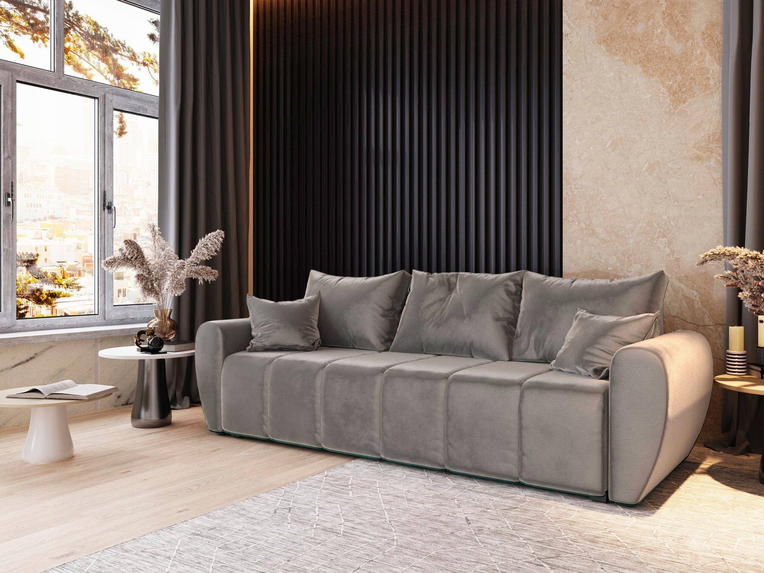 Madi pohodlná Velká Pohovka funkce spaní Rozkládací Pohovka pružiny Kontejner