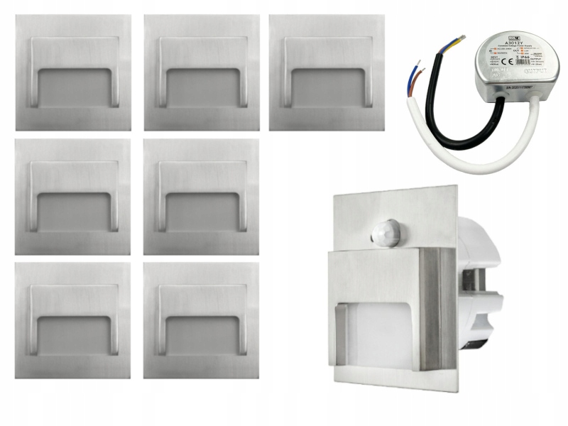 Sada schodišťových světel Halogen Led 8x senzor