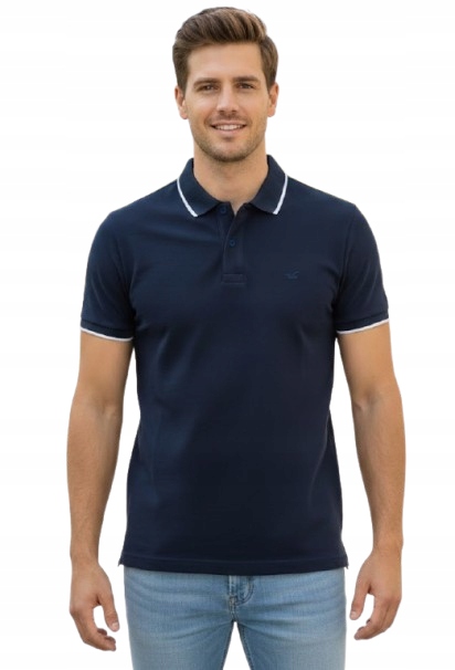 Polo tričko Abercrombie Hollister tričko L tmavě modrá