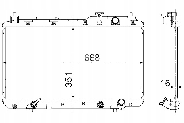 CHŁODNICA SILNIKA WODY HONDA CR-V I 2.0 10.95-02.02 MAHLE Producent części Mahle