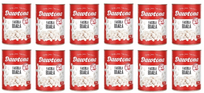 Levně 12 x 400 g Dawtona Fazole bílá konzervovaná Kartonová