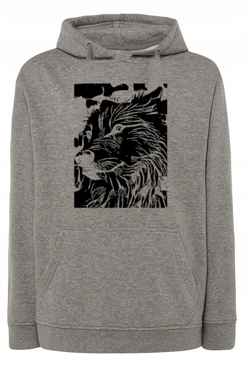 Pánská mikina s pěkným potiskem Vlk vel. 3XL