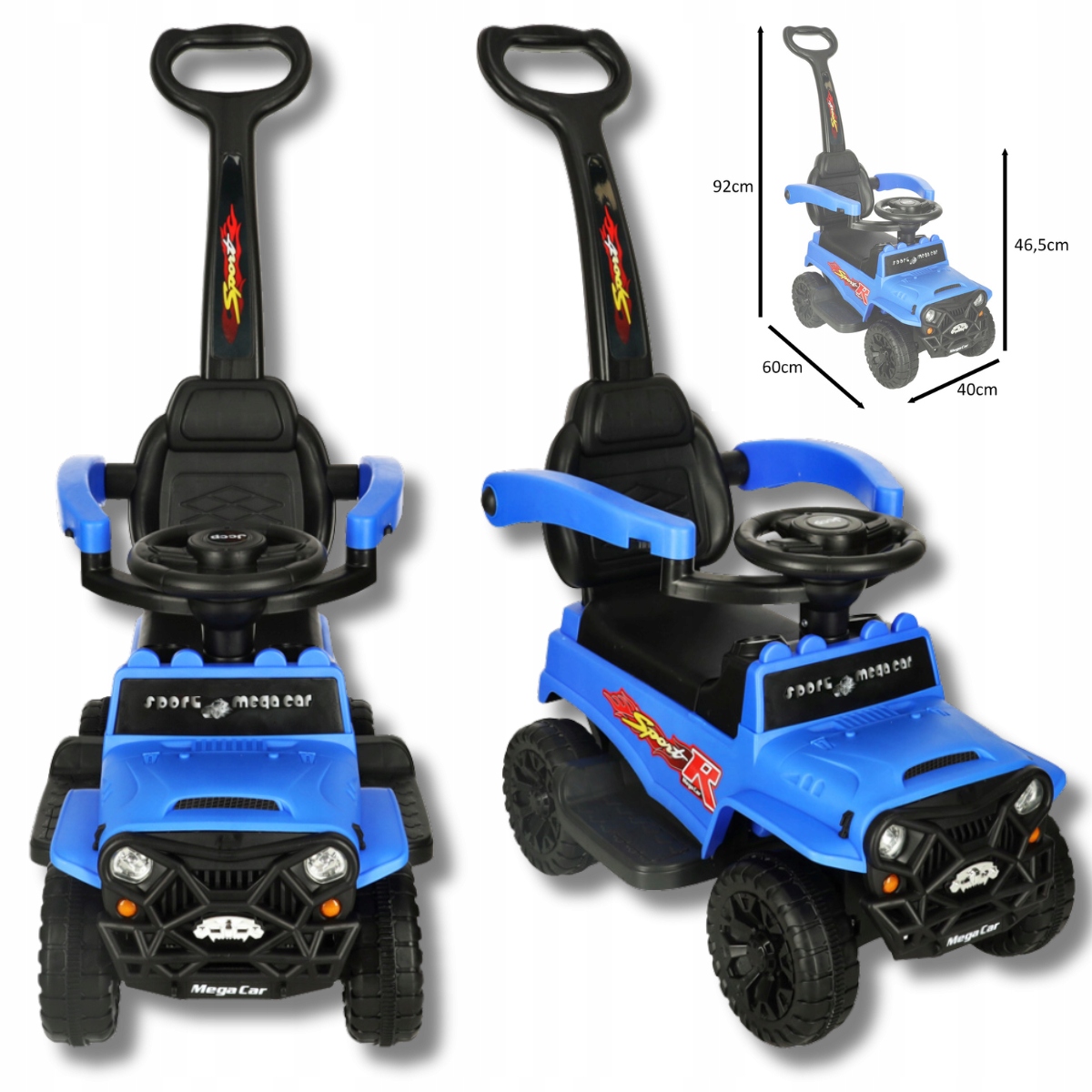 Jeździk Pchacz Auto Terenowe dla Dzieci Led Dźwięki Duży 12m+