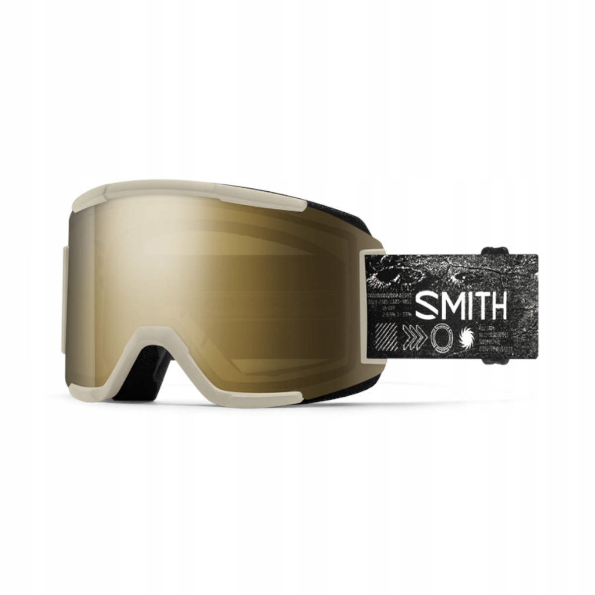Gogle Smith Squad Chalk Space Invader ChromaPop Sun Black Gold Mirror Lens