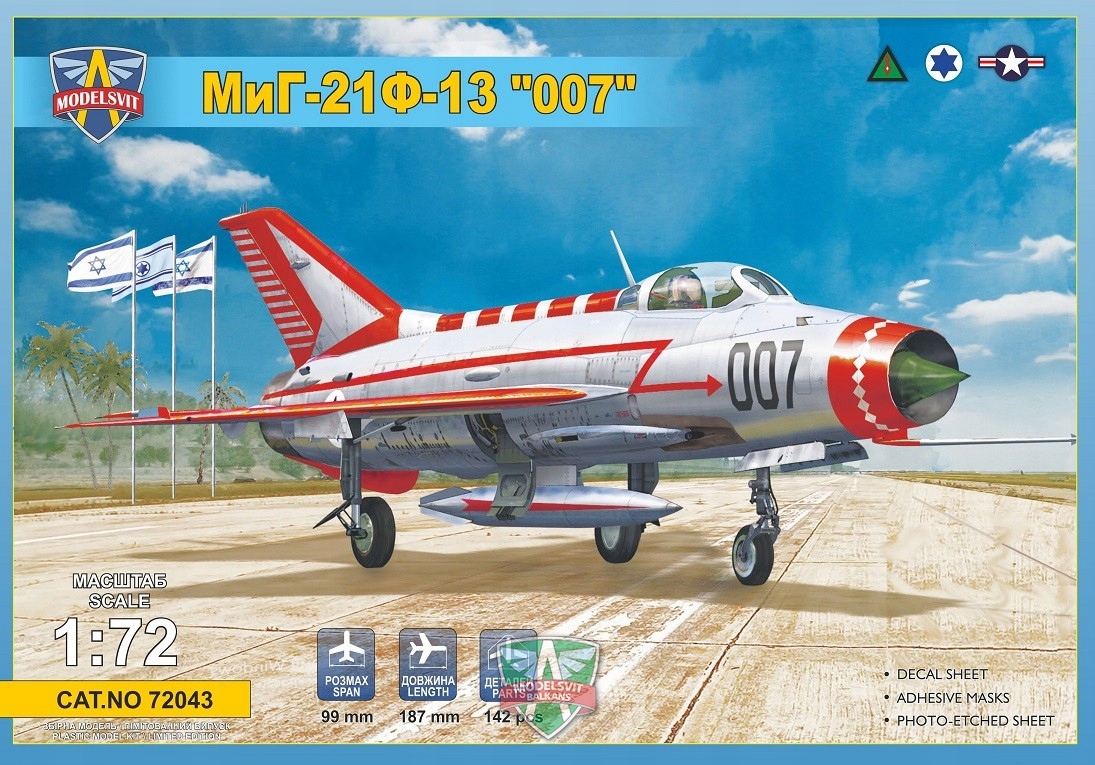 MiG-21 F-13 "007" ModelSvit 72043 měřítko 1/72