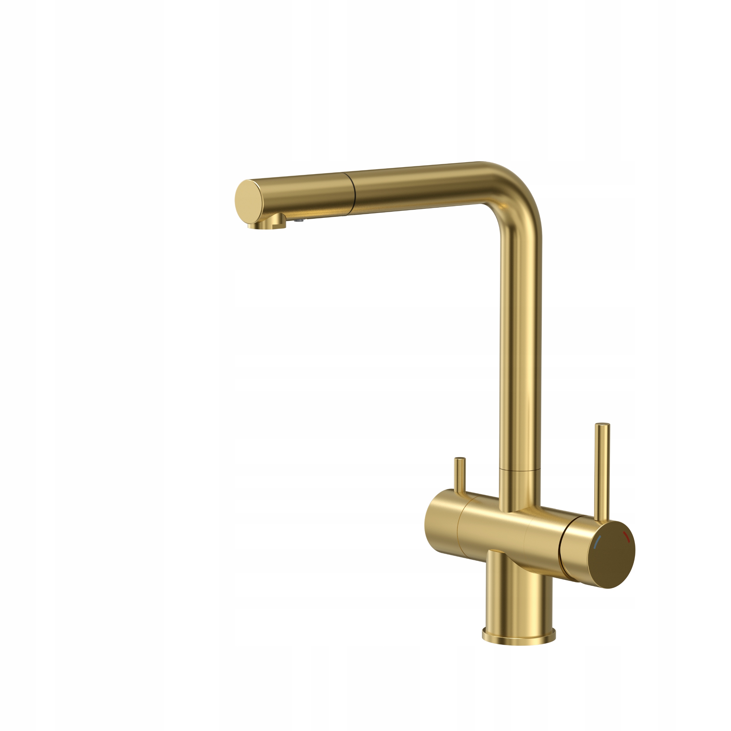 Trojcestná Kuchynská Batéria Na Filtrovanú Vodu, Brúsené Zlato