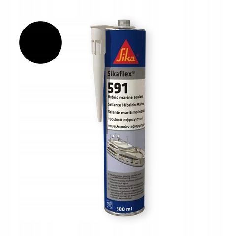 Sikaflex 591 Uniwersalny uszczelniacz do zastosowań morskich Czarny 300ml