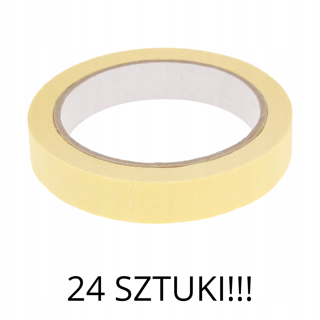 Sada 24-PACK Papírová Malířská Páska Maskovací Žlutá 19 MMX33 M Série 545