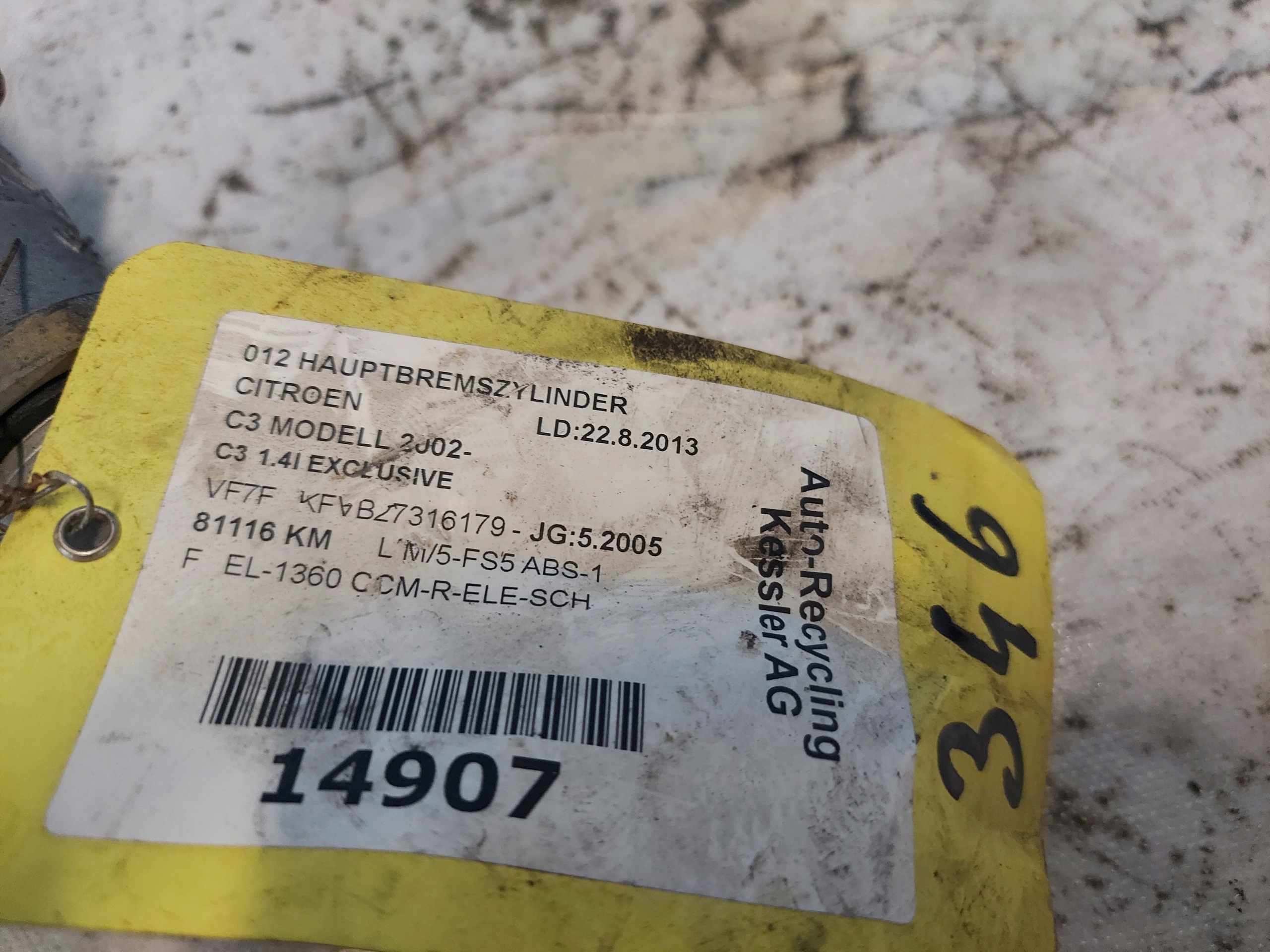 Servofreno CITROEN C3 2005R 1.4 B BOSCH 254195.79