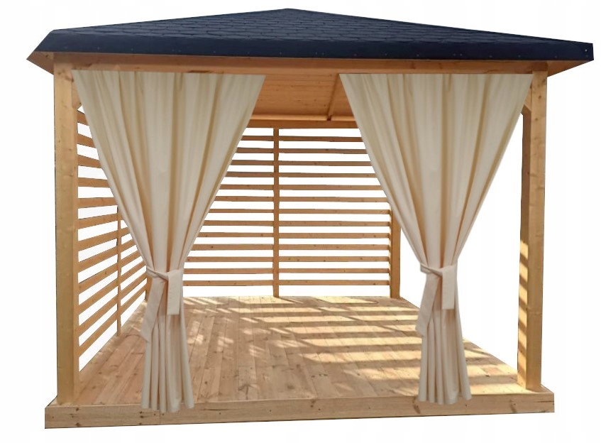 Zasłona OGRODOWA na taras do altany WODOODPORNA 150x200 Tunel opaska