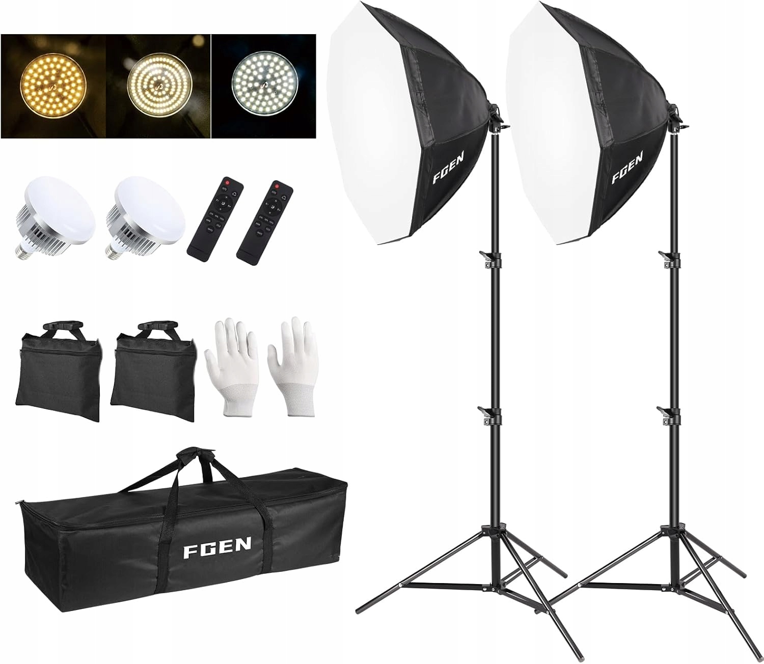 Studiové Nepřetržité Led Fotografické Osvětlení Sada Softboxů Fgen 2KS
