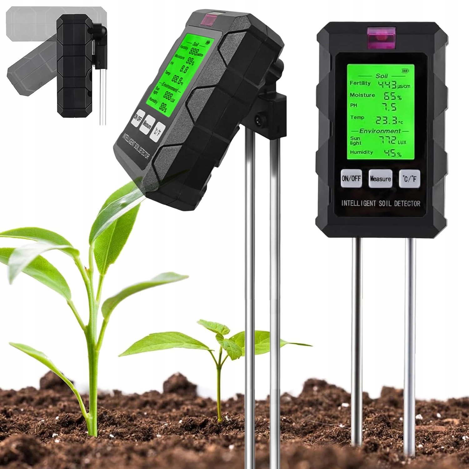 Měřič Ph Půdy Tester Senzor Vlhkosti Země Půdní Kyseloměr 6V1