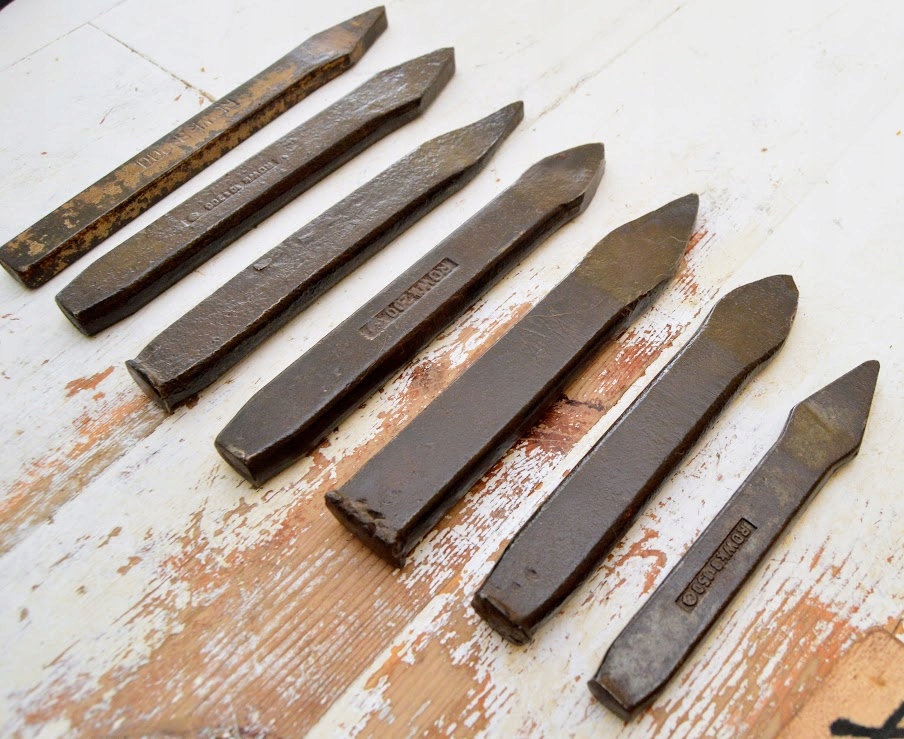 7 x Stary ZNACZNIK / PUNKTOR 14 cm - 20,5 cm