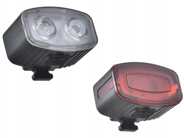 Lampka rowerowa przód tył LED na USB-C