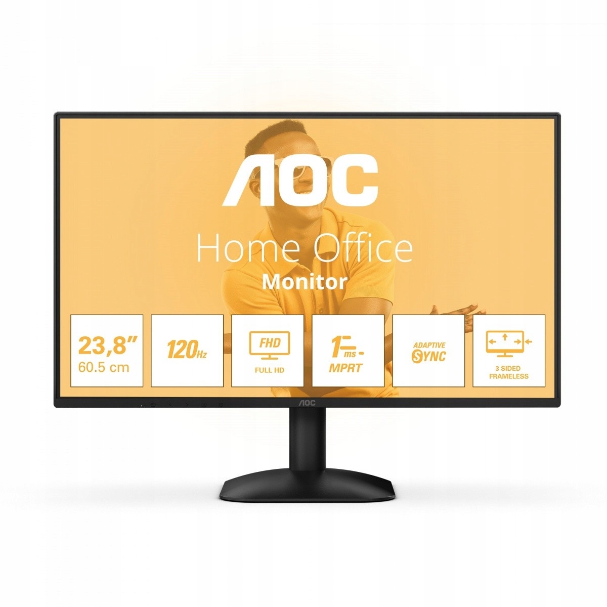 Aoc Monitor 23.8 cala 24B31H Ips 120Hz Hdmi Vga