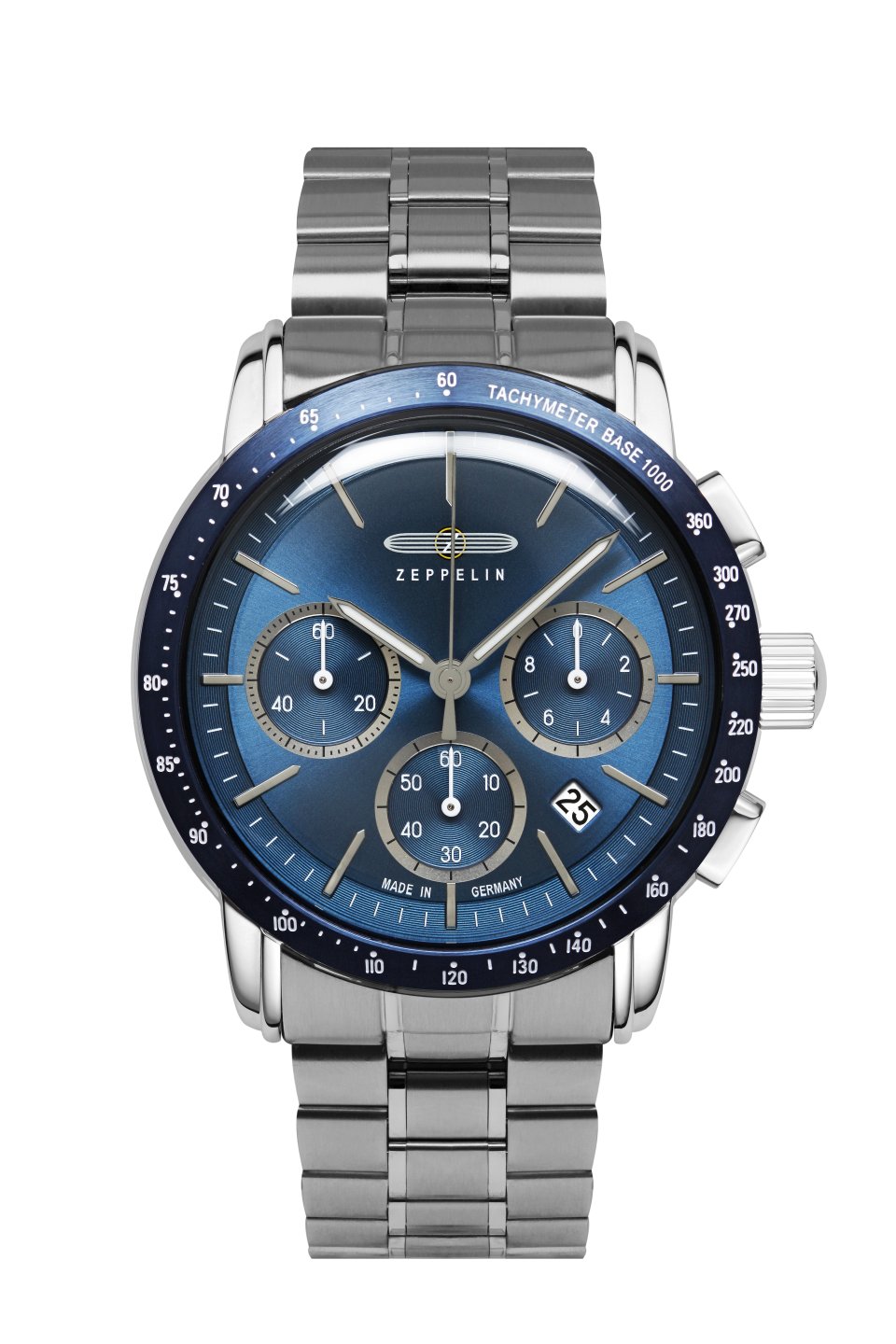 Nové Originální Pánské hodinky Zeppelin New York 8878MB3 stříbrný chronograf