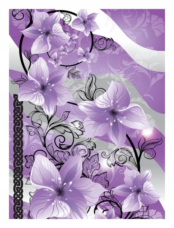 Fototapeta Květy fialové abstrakce vinylová 184x254 lepidlo