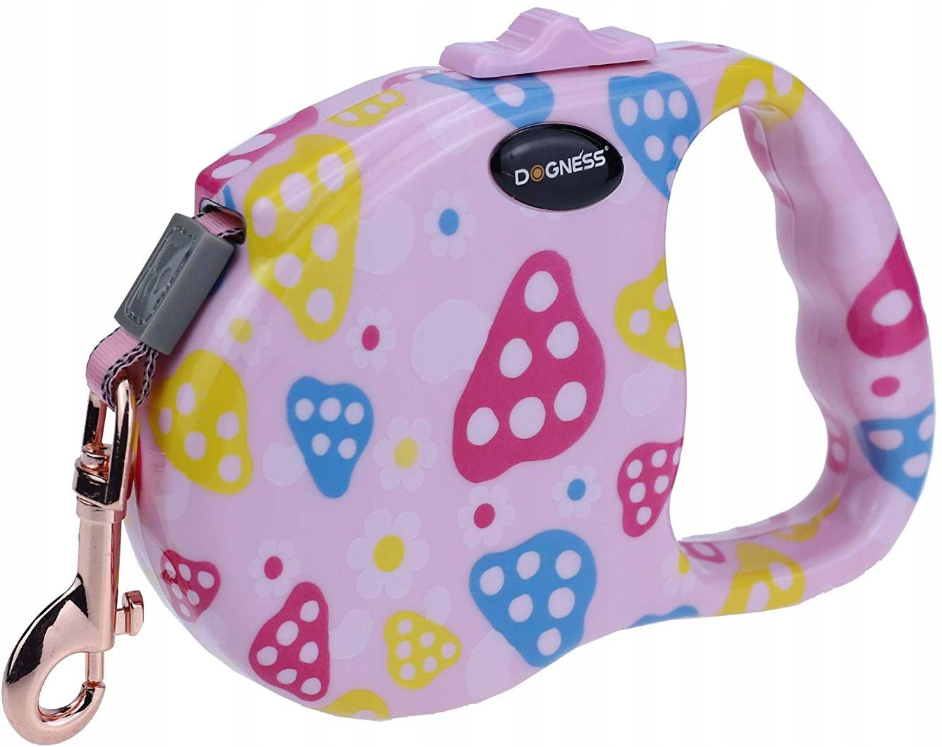 

Smycz aut. Dogness Fashion taśma 4 m (M) truskawki