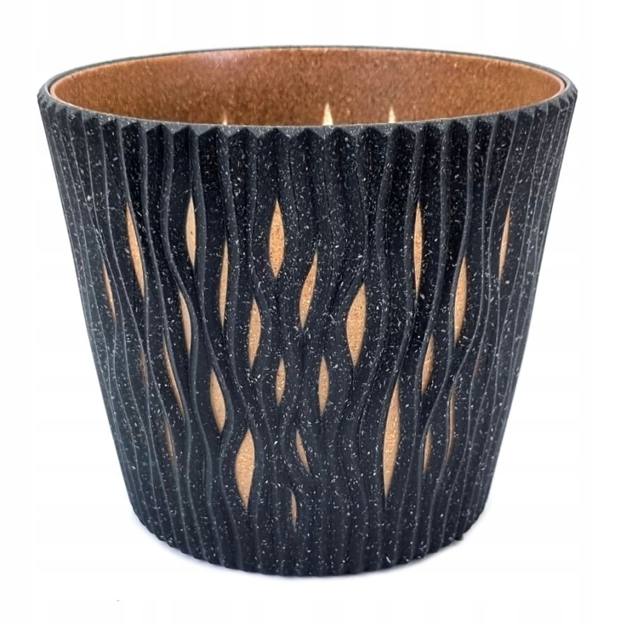

Doniczka Sandy Round Eco 2w1 Czarna osłonka 16cm
