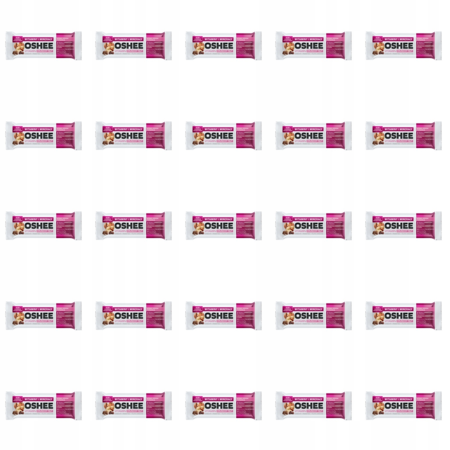 25x 40g Oshee vitamin musli bar rodzynki orzechy baton