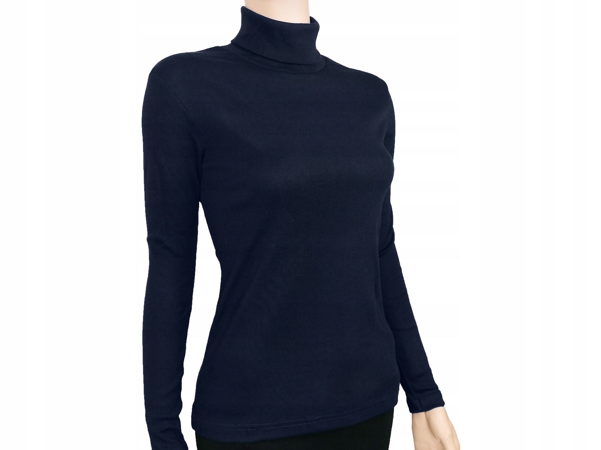 Bawełniany Golf TAI-PAN na długi rękaw granat M Kolor niebieski