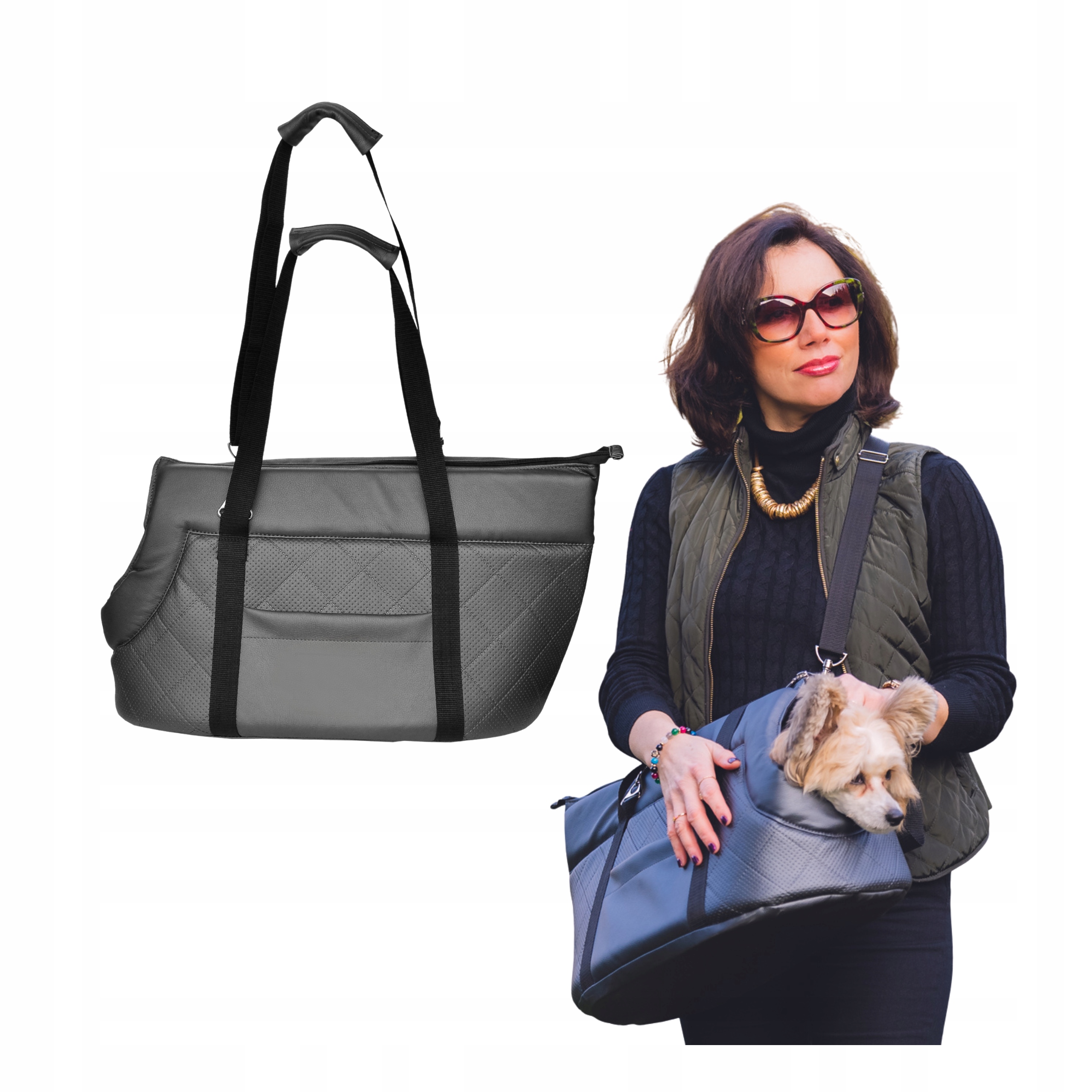 Přepravní taška přes rameno pro psa a kočku přepravka, nosítko pro psa