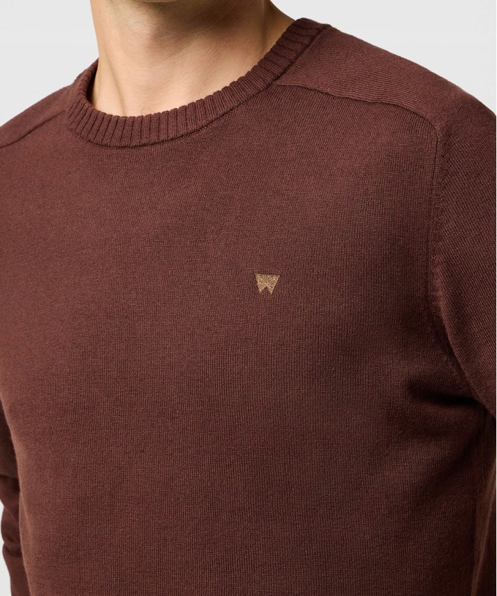 Pánský svetr Wrangler Knit Sweater 112371538 Mahogany M