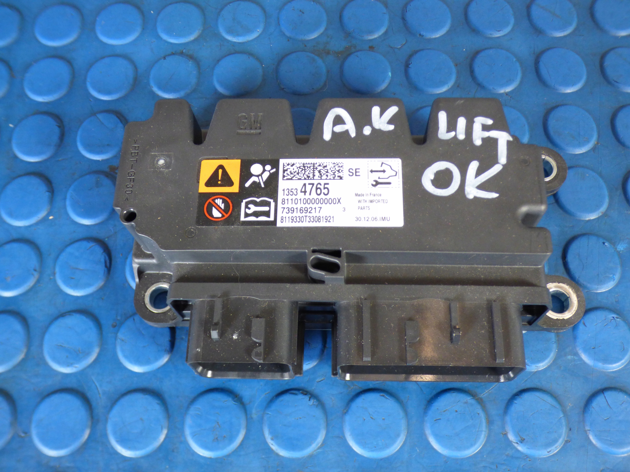 sensor AIRBAG 13534765 100%SPRAWNY OPEL ASTRA K V LIFT