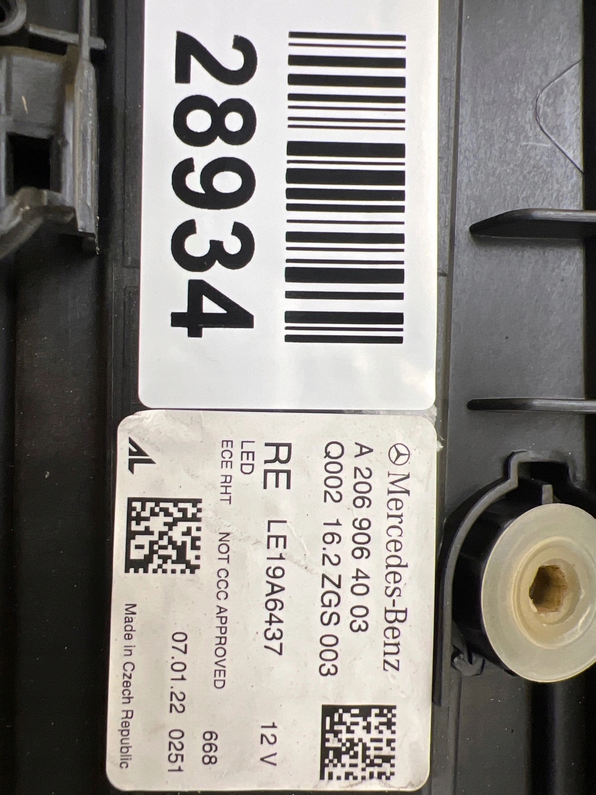 light right Mercedes C-Klasa W206 21- Full Led A2069064003