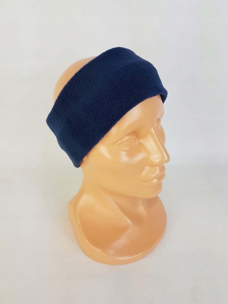 222 OPASKA z polaru polarowa szer. 8 cm GRANATOWA Wzór dominujący bez wzoru