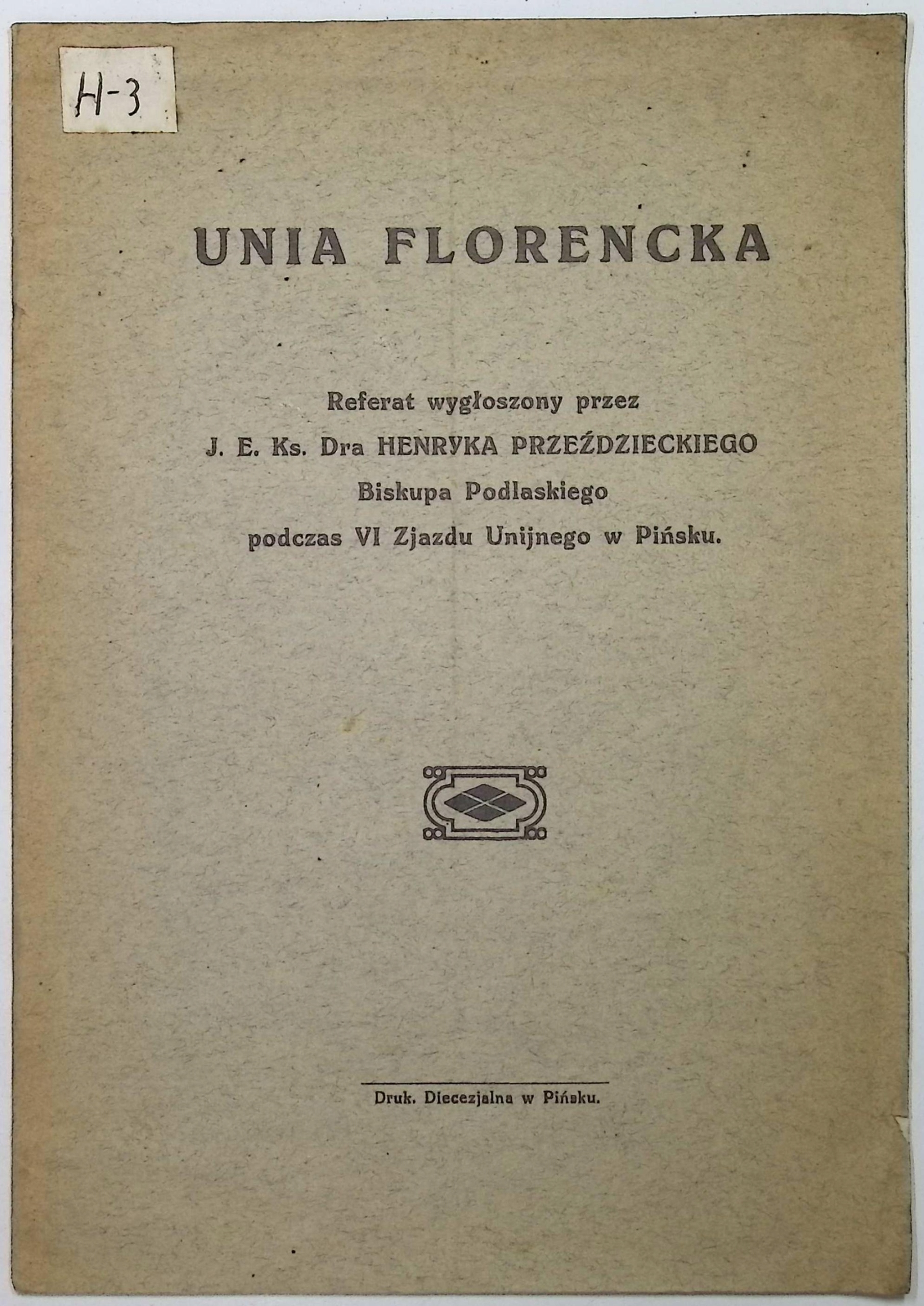 Unia florencka (1937 r.) - Przeździecki