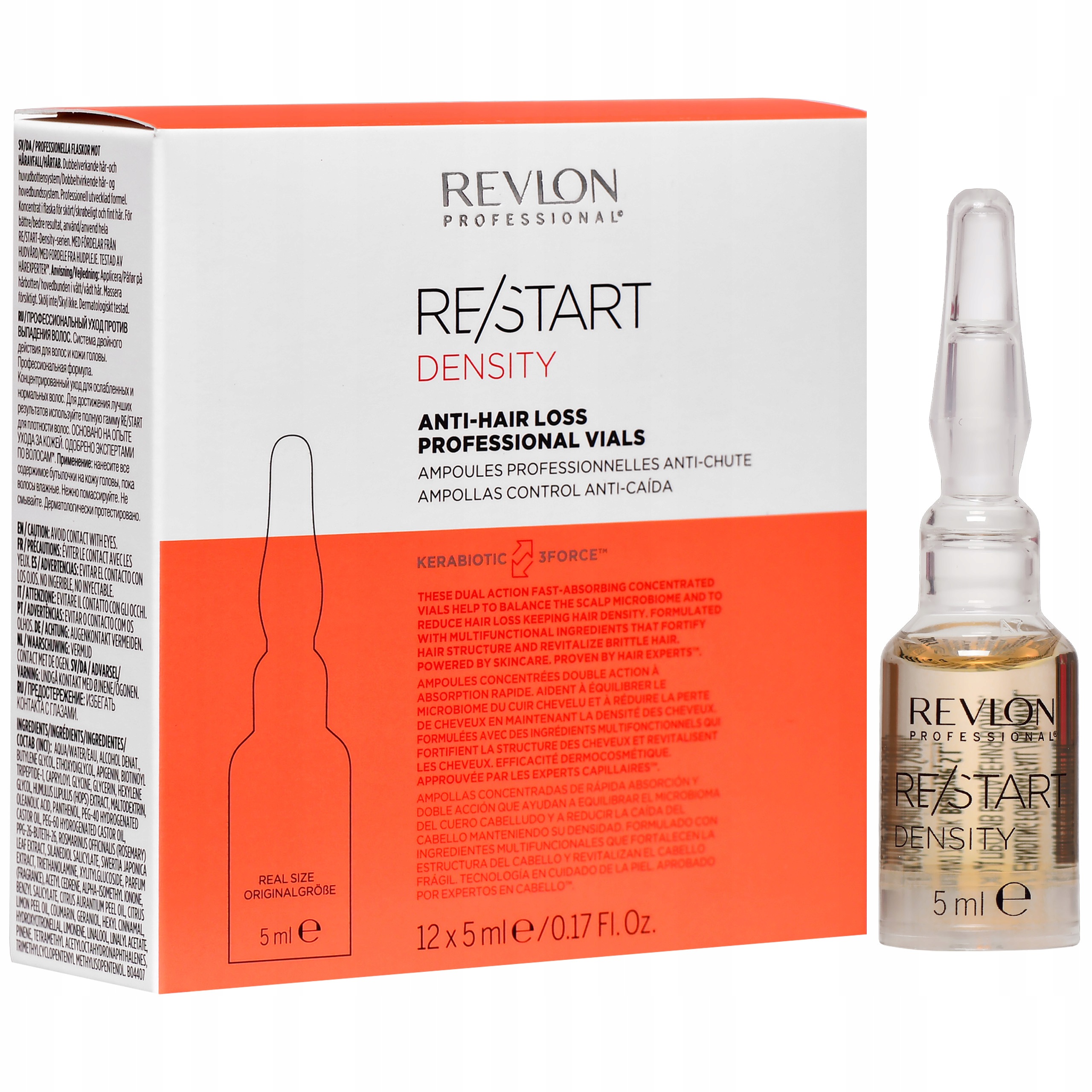 Pečující ampule Revlon Restart Density Hair Loss na vlasy 12x5 ml