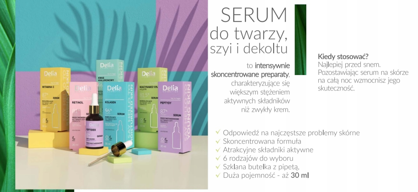 DELIA - SERUM ROZJAŚNIAJĄCE DO TWARZY WITAMINA C Typ skóry Do wszystkich typów skóry
