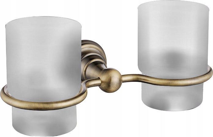 Diamond dvojitý držiak na poháre, hnedý