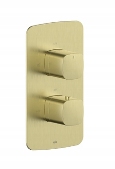 Kfa Sprchová Batéria Termostat. Pod Omietku. Malaga, Zlatý Kartáčovaný Pvc