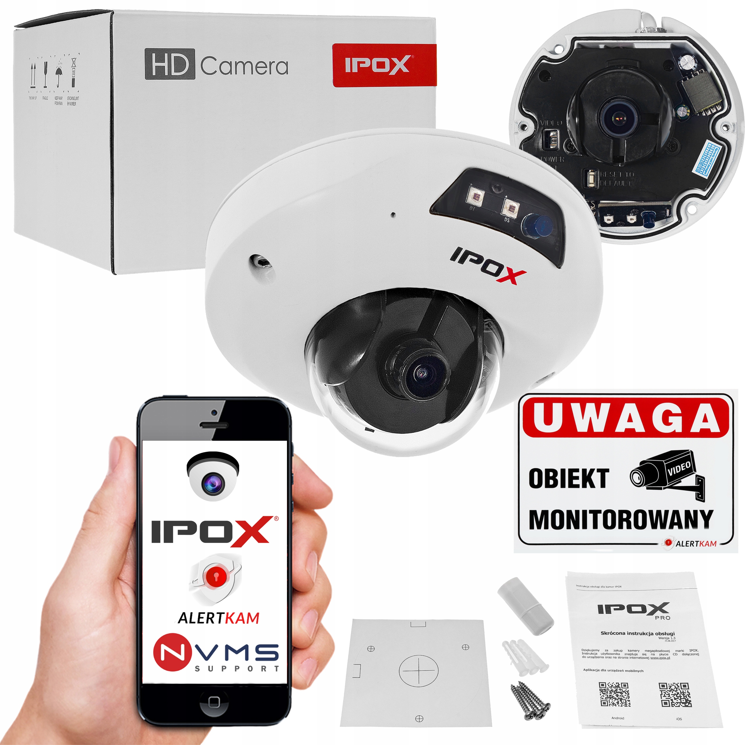 KAMERA IP IPOX 5MP PX-DMI5028AMS-IR940 1.9mm