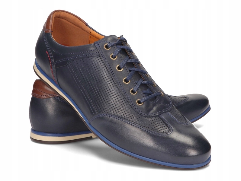 

Półbuty Obuwie Męskie Casual Skóra 064 Granat 41