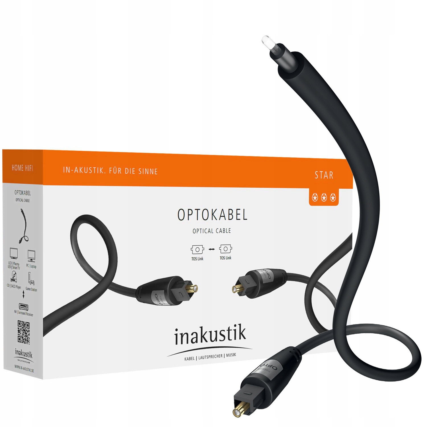 In-akustik Star II Opto – optický kabel 3.0 m