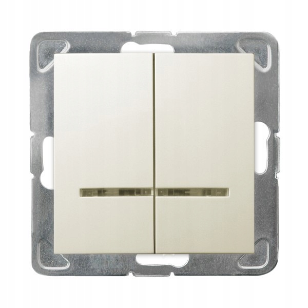 Łącznik podw podświetl. ECRU ŁP-2YS/m/27 Impresja