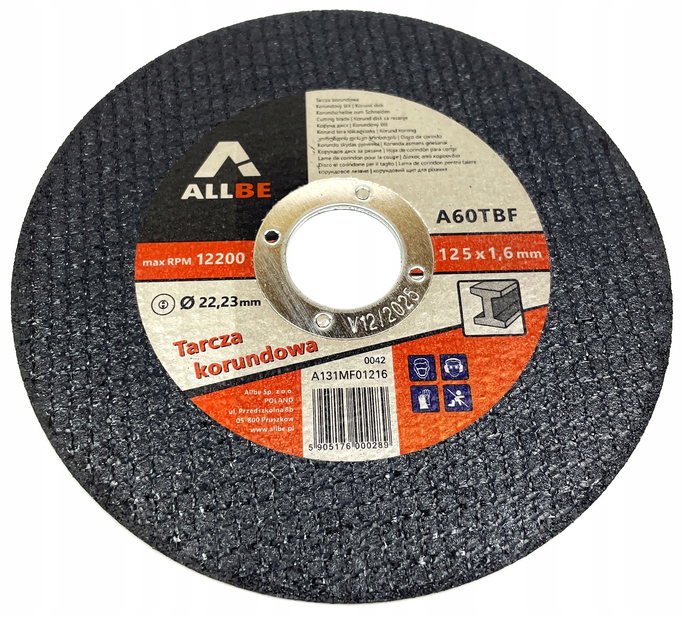 

Tarcza do cięcia metalu stali 125x1.6mm Allbe Pro