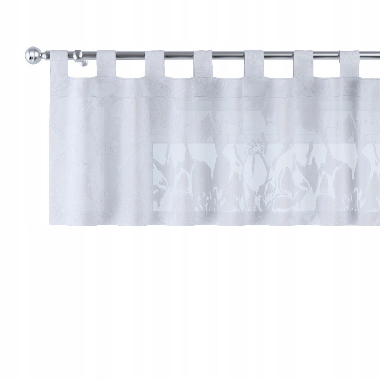 Lambrequin na popruhoch 260 x 40 cm biely