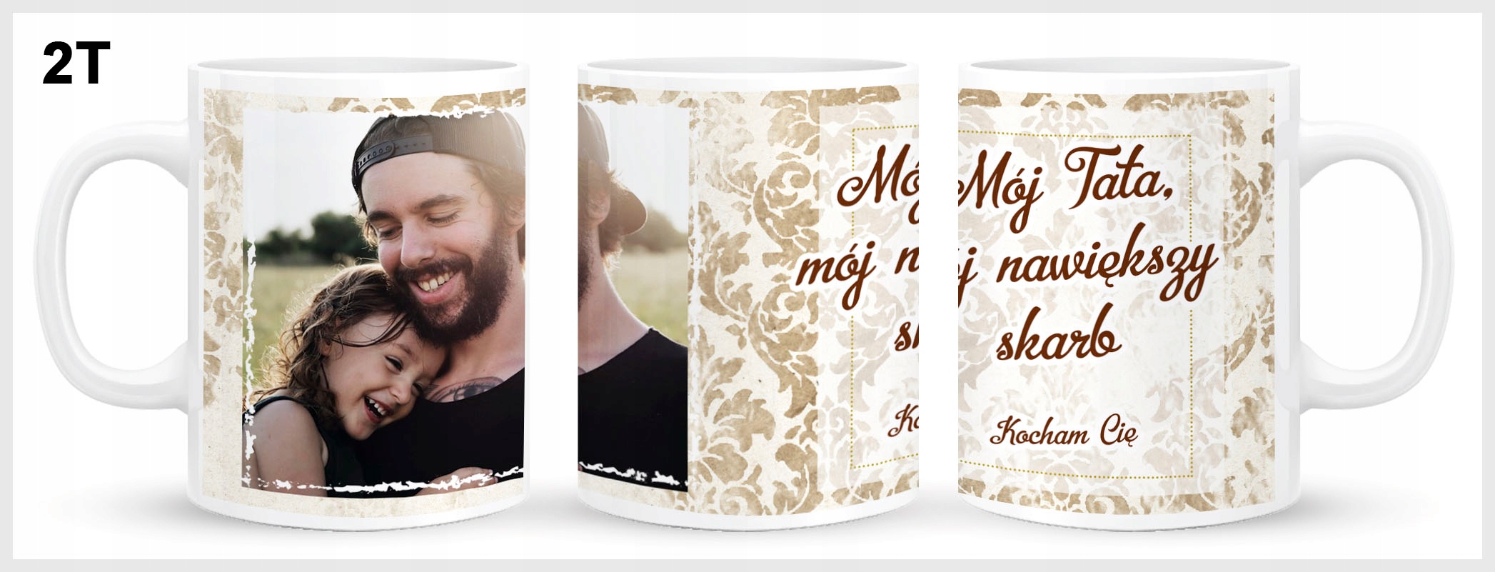 KUBEK ZE ZDJĘCIEM PREZENT NA DZIEŃ MAMY MATKI TATY OJCA Fotokubek Informacje dodatkowe Własne zdjęcie Własny napis