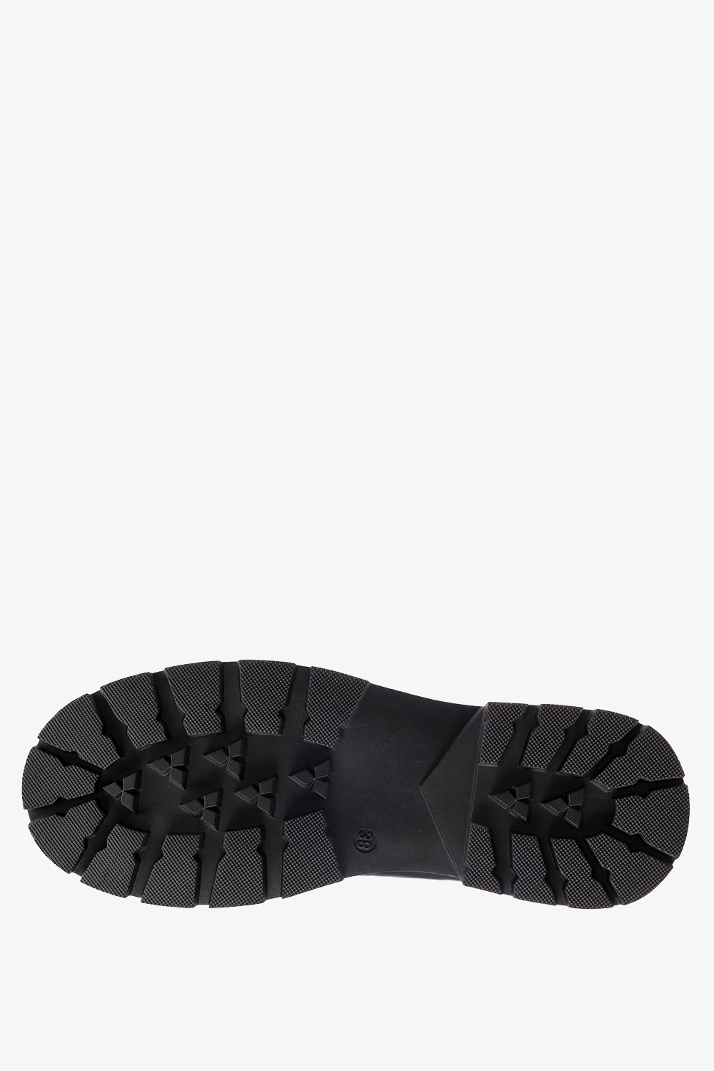 MOKASYNY DAMSKIE PÓŁBUTY WSUWANE NA PLATFORMIE Z MODNYM OZDOBNYM WĘŻEM r 41 Kolor czarny