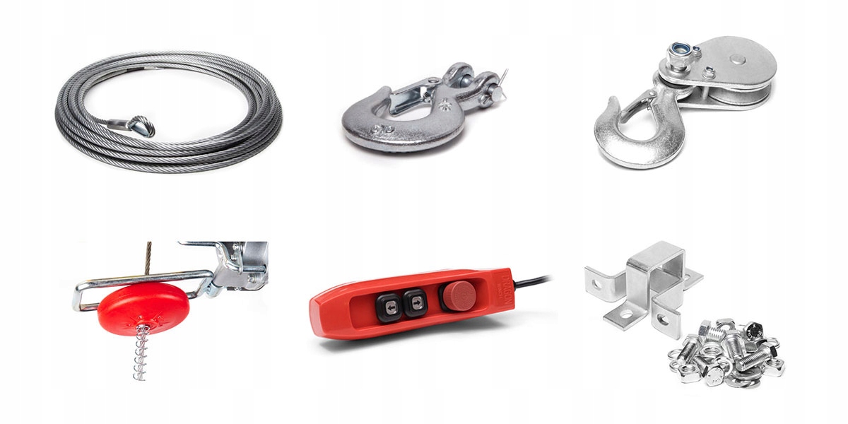 WCIĄGARKA ELEKTRYCZNA LINOWA 800kg 230V DRAGON wciągarka budowlana 0,8 Tony Wysokość podnoszenia 12 m